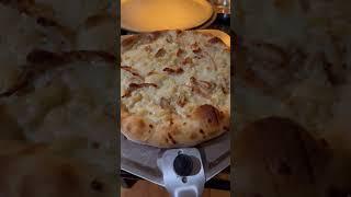Alfredo Chicken Pasta Cheese Pizza with Pizza Stone #pizza #pizzatime