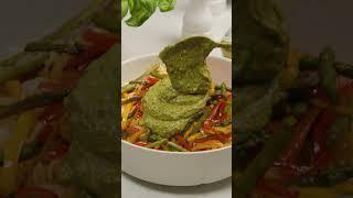 The perfect and the most tasty vegan pesto asparagus Fusilli recipe!