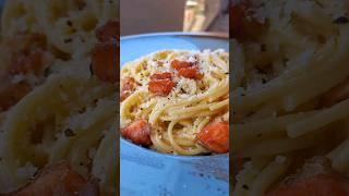 Карбонара из теши форели | Trout belly carbonara #shorts #рецепт