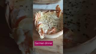 German Dinner  #yummyfood #chesee #bread #salad #ytshorts #viral
