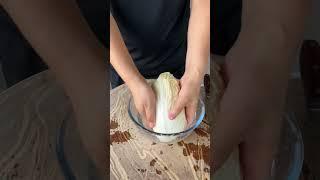 Chinese cabbage cutting with trick