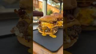 Amazing breakfast smash burgers on the Made in griddle